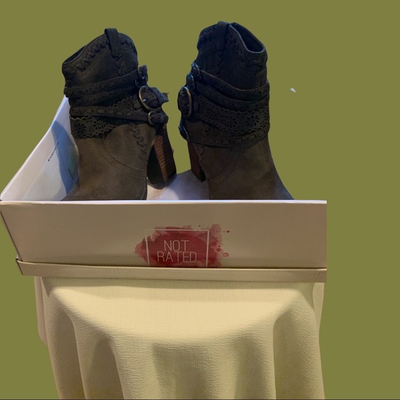 Not Rated Khaki Kandinsky Booties - Picture 5 of 10